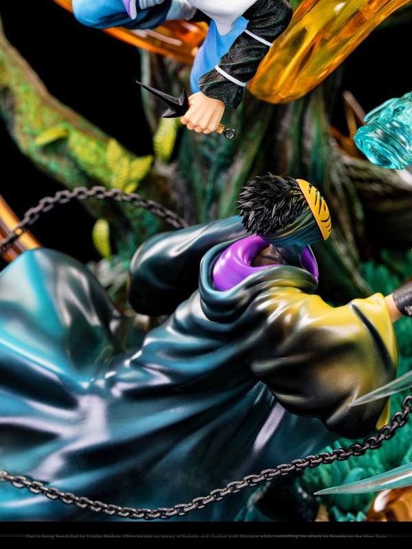 White Noise Studio Naruto Namikaze Minato vs Uchiha Obito Hiraishin Nidan 1/7 Statue